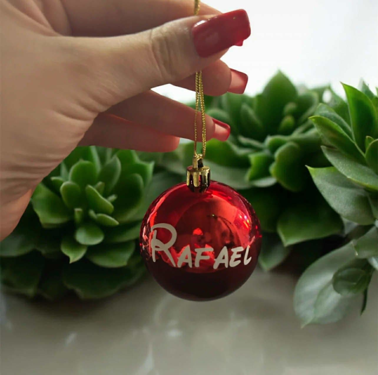 Bolas de Natal Personalizadas com Nome