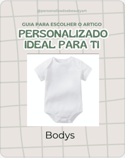 Body de Bebé 100% Algodão Personalizado