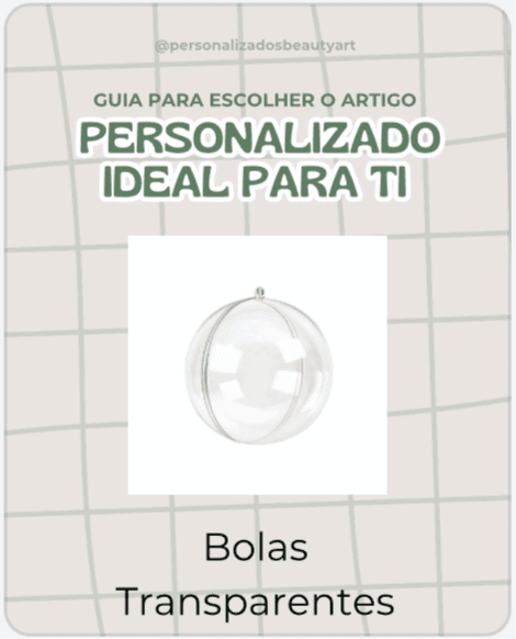 Bolas de Natal Transparentes com Foto / Enfeite