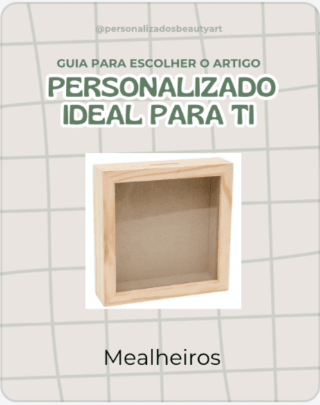 Mealheiro Caixa Moldura de Madeira com Vidro